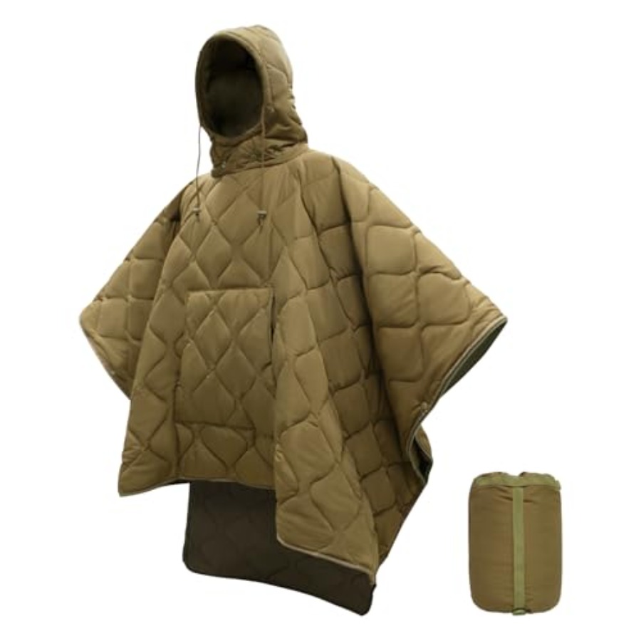 Hiking Backpack Waterproof - Camo Blanket Waterproof Insulation Poncho Liner