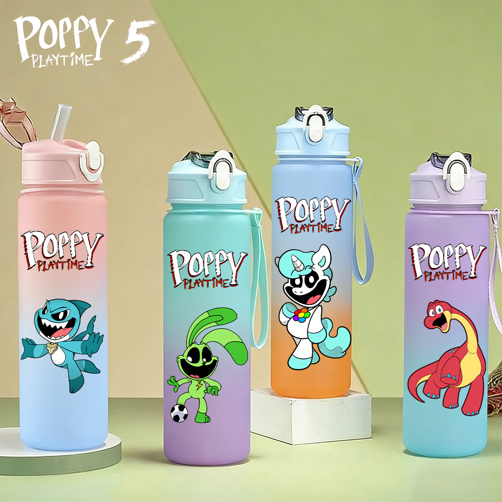 Mini Backpack Purse - 750ml Poppy Playtime Straw Bottle Camping