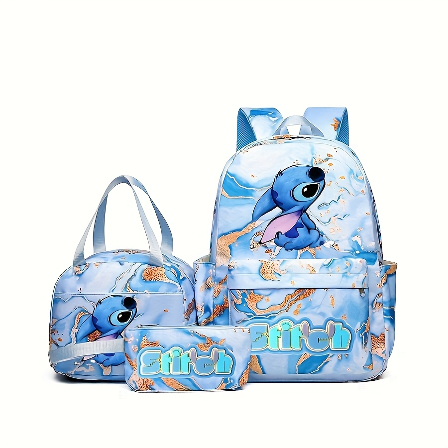 Canvas Backpack Casual - Stitch Series Cartoon Three Piece Backpack,