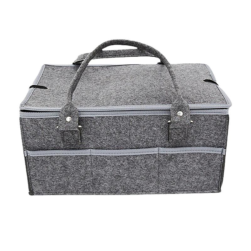 Backpack Diaper Bag - Baby Felt Storage Nursery Organizer Basket