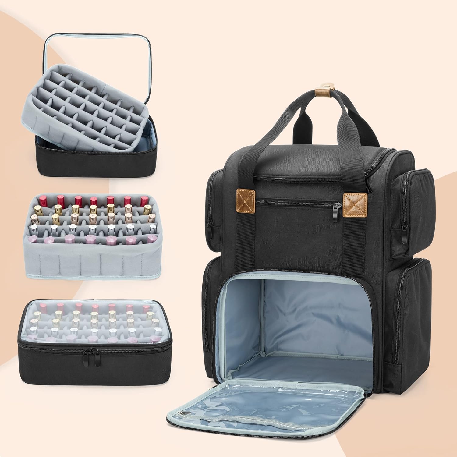 Nail Polish Organizer Backpack - Laptop Sleeve Removable recension och pris