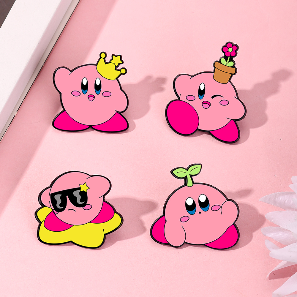 4pcs Kirby Enamel Lapel Pins S - Fashion Backpack Women recension och pris