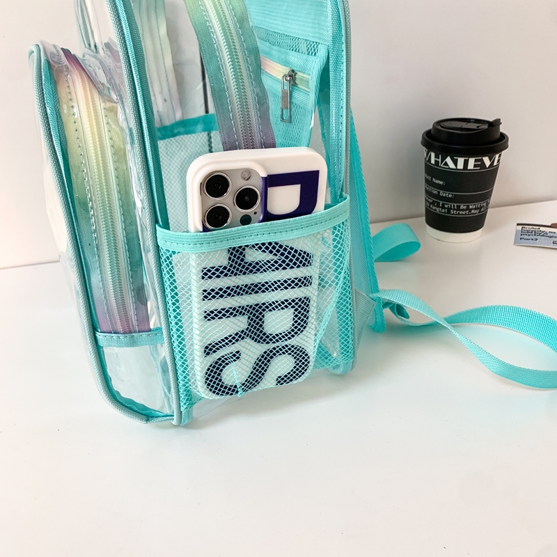 PVC Transparent Zipper Large C - Fashion Backpack Women recension och pris