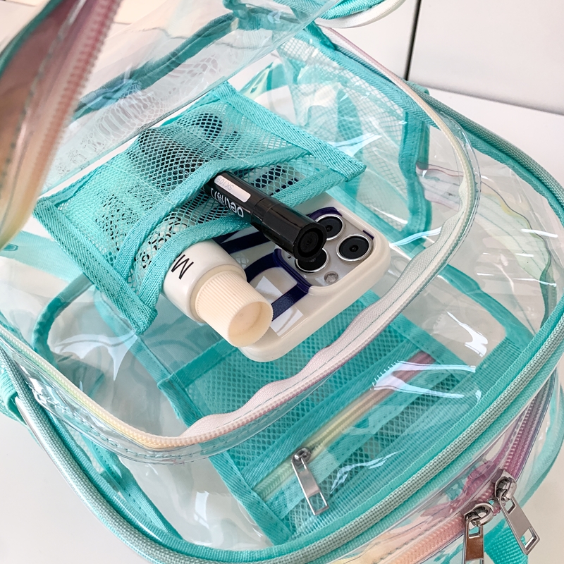 PVC Transparent Zipper Large C - Fashion Backpack Women recension och pris