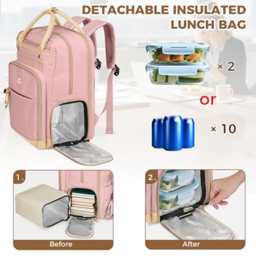 Lunch Backpack for Women, Teac - Laptop Backpack 15.6 recension och pris
