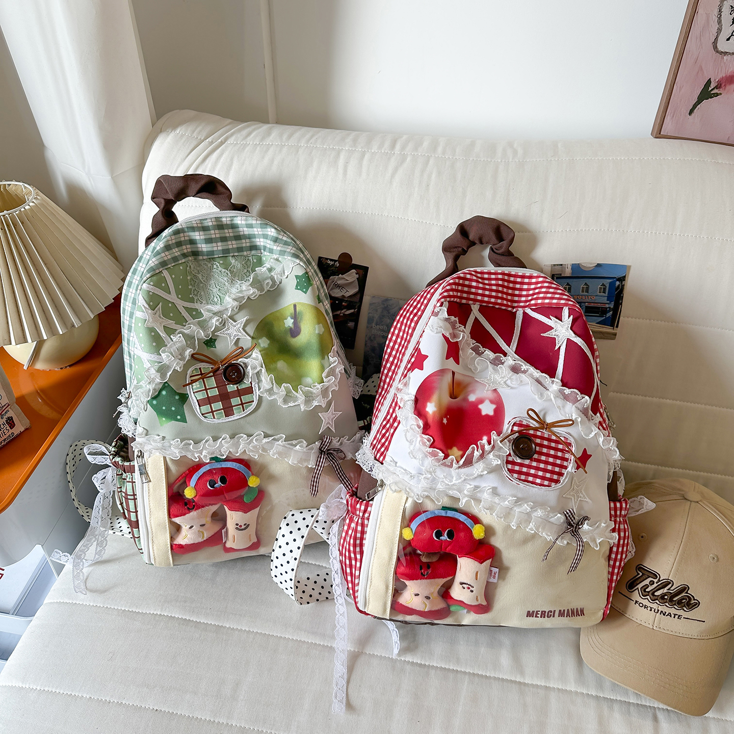 Colorful Backpack for College  - Canvas Backpack Casual recension och pris