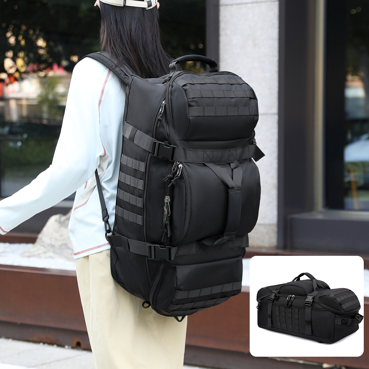 Outdoor Mountaineering Bag 90L - Hiking Backpack Waterproof recension och pris