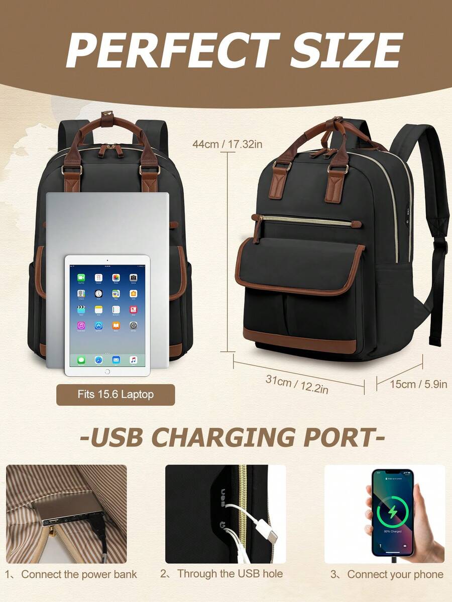Men's Backpack For 15.6 Inch L - Laptop Backpack 15.6 recension och pris