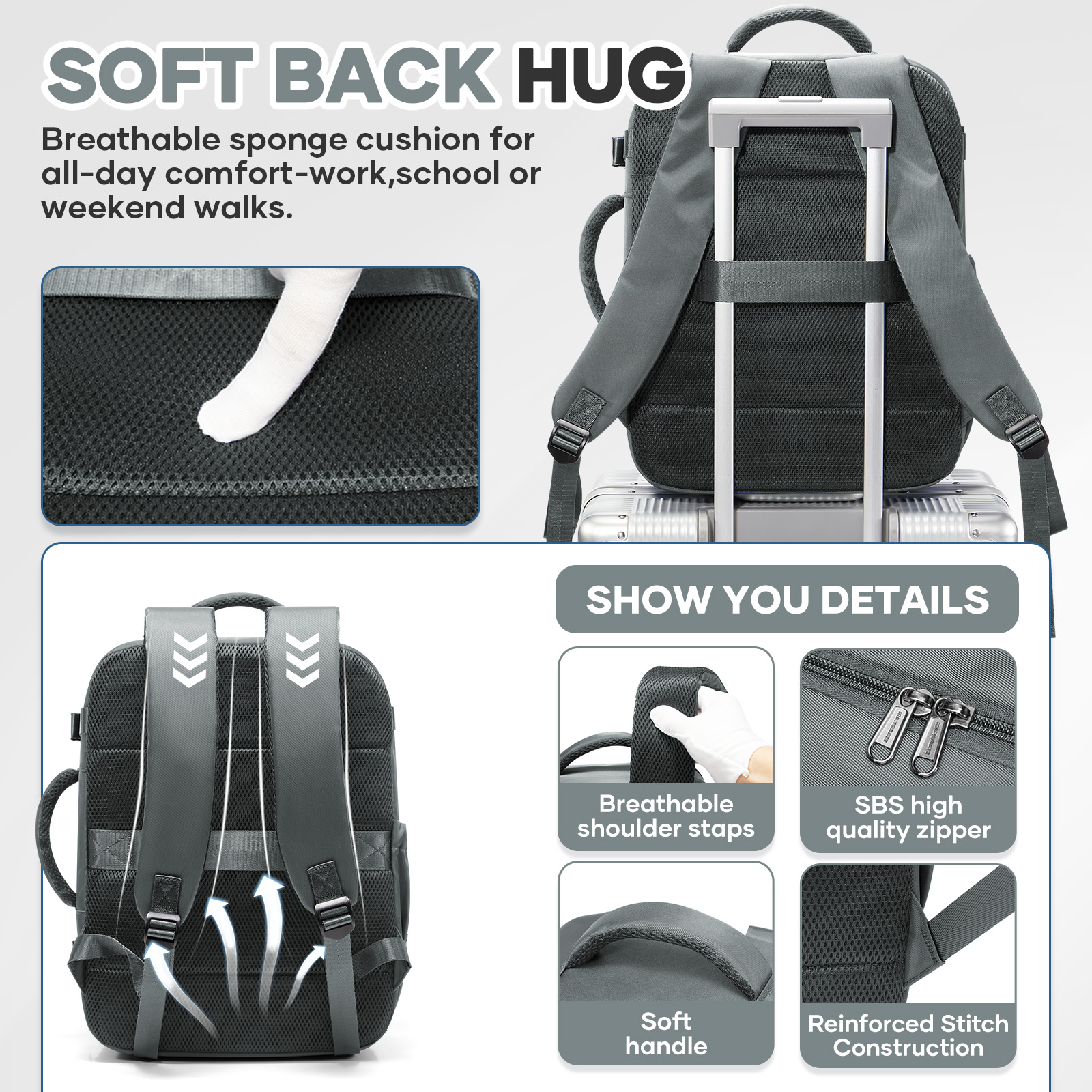 Ryanair Cabin Bags 40x30x20 Un - Canvas Backpack Casual recension och pris