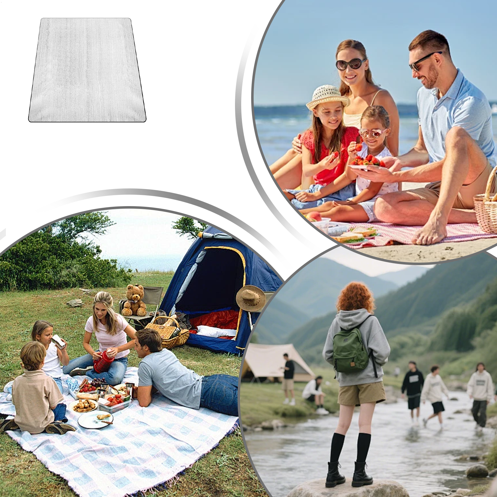 Sleeping Mat Camping 6.5x6.5ft - Hiking Backpack Waterproof recension och pris
