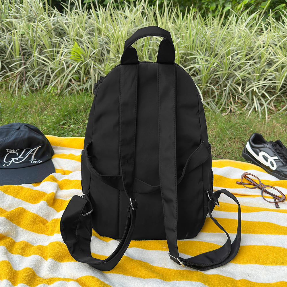 Polka Dot Nylon Drawstring Bac - Canvas Backpack Casual recension och pris