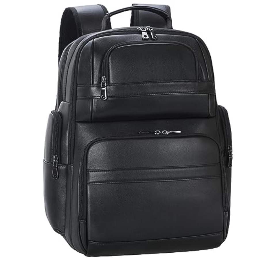Men's Vintage Leather Backpack - Laptop Backpack 15.6 recension och pris