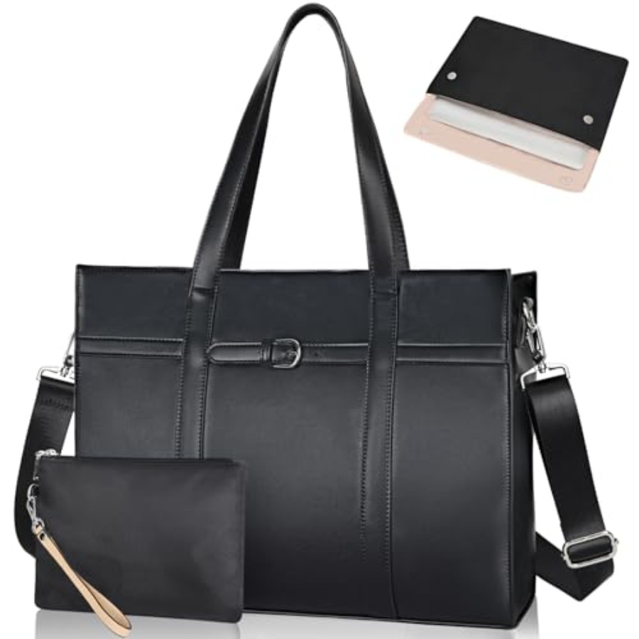 ESTARER Women's Laptop Leather - Laptop Sleeve Removable recension och pris