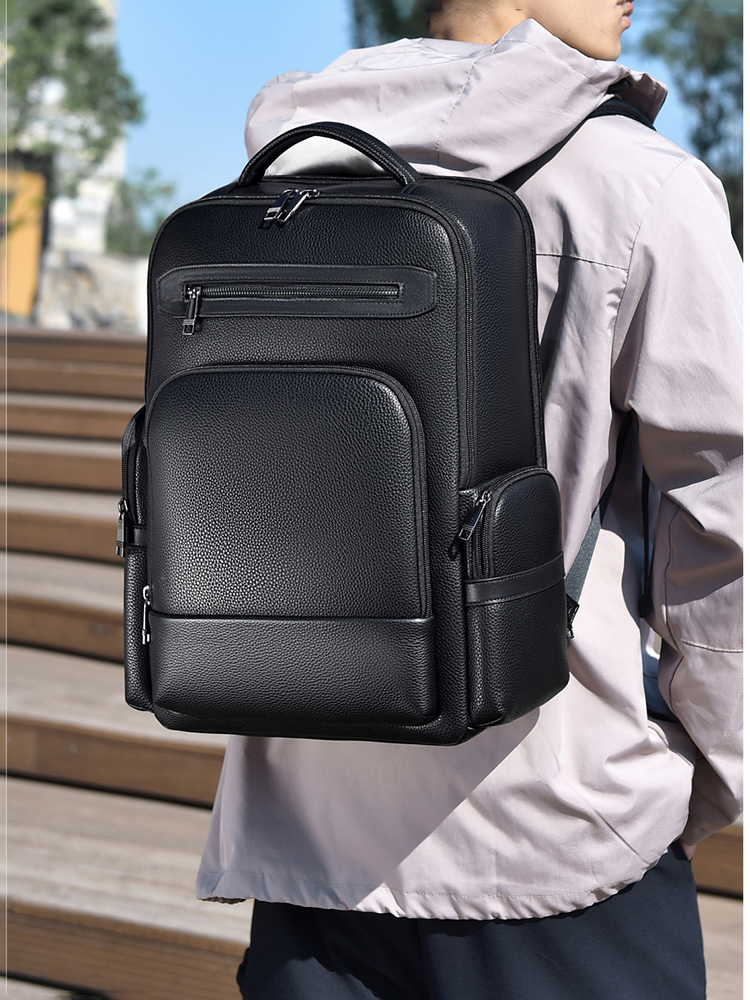 Men's Fashion Backpack PU Leat - Laptop Backpack 15.6 recension och pris