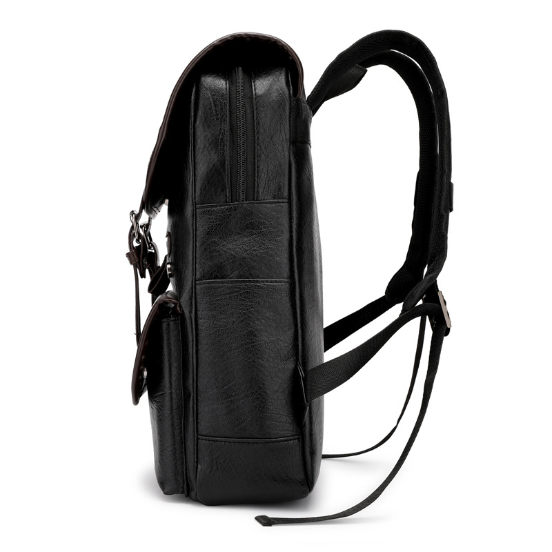 Vintage Leather Laptop Backpac - Business Backpack Brief recension och pris