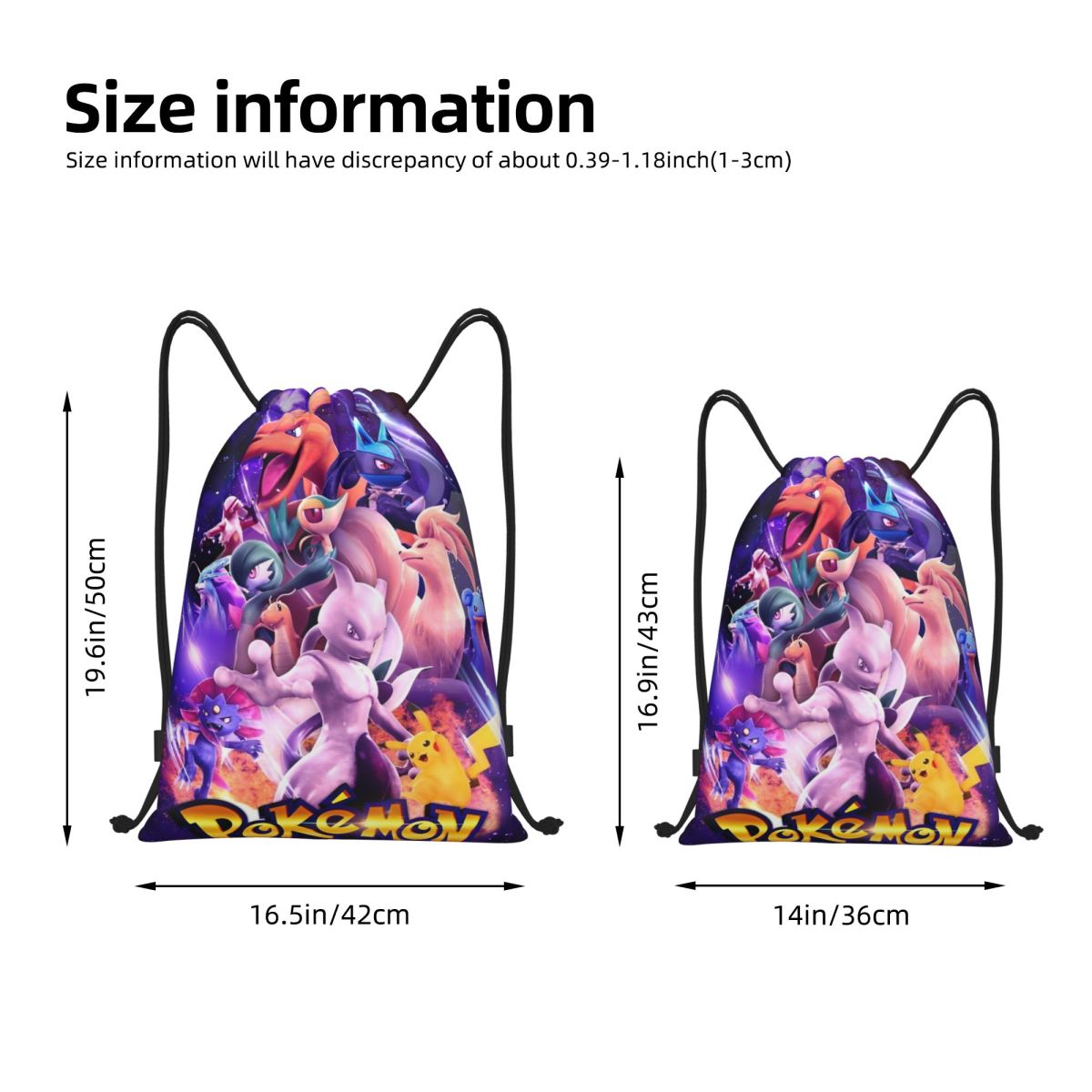 Cute Cartoon Manga Poke-Mon Ba - Drawstring Gym Bag recension och pris