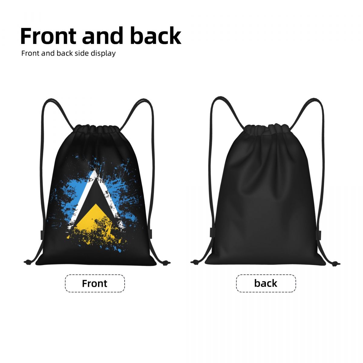 Saint Lucia Country Flag Water - Drawstring Gym Bag recension och pris