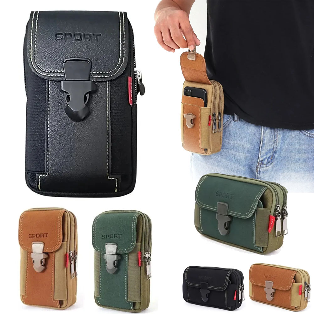 Unisex Belt Pouch Mobile Phone - Canvas Backpack Casual recension och pris