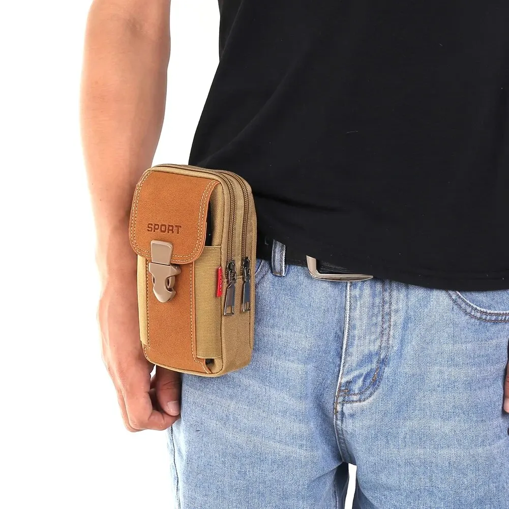 Unisex Belt Pouch Mobile Phone - Canvas Backpack Casual recension och pris