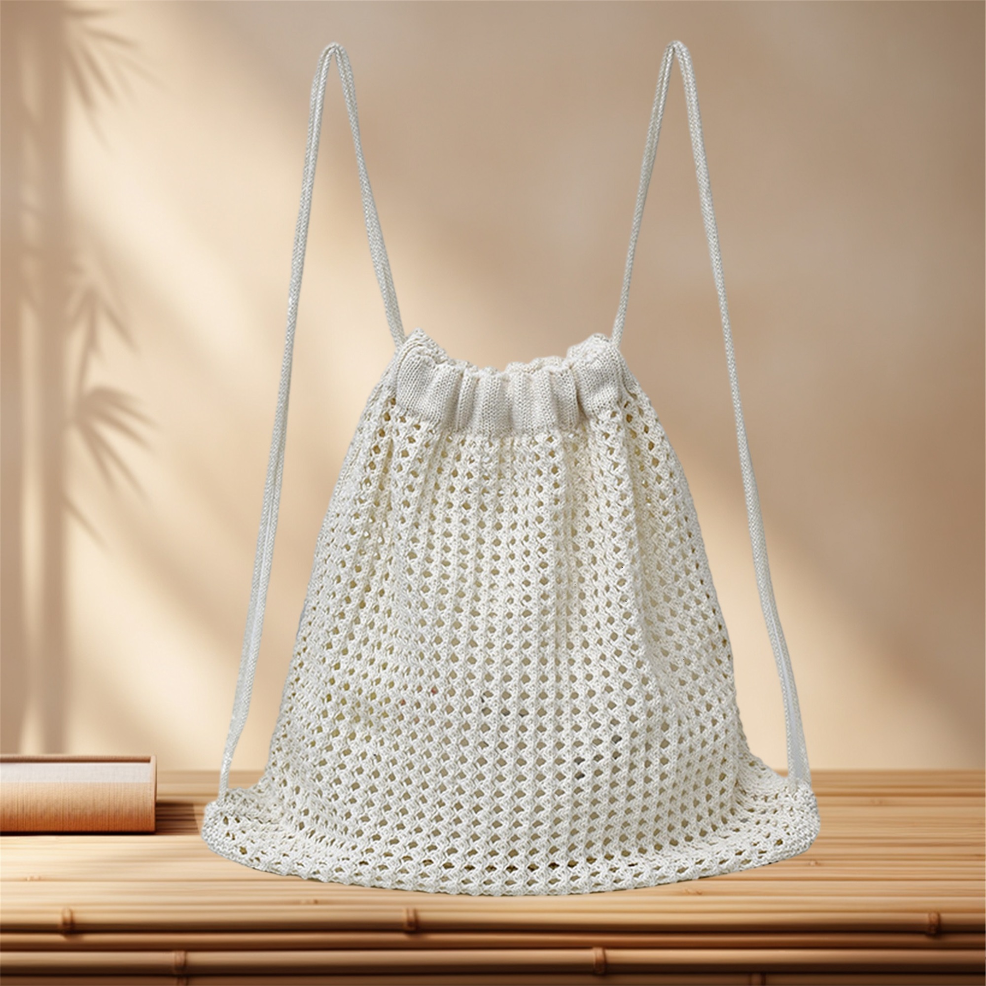 Handmade Crochet Beach Drawstr - Drawstring Gym Bag recension och pris