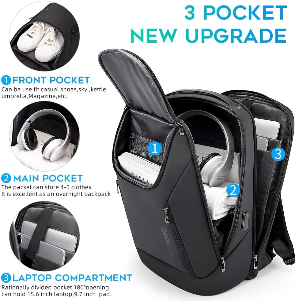 Waterproof Business Backpack w - Laptop Backpack 15.6 recension och pris