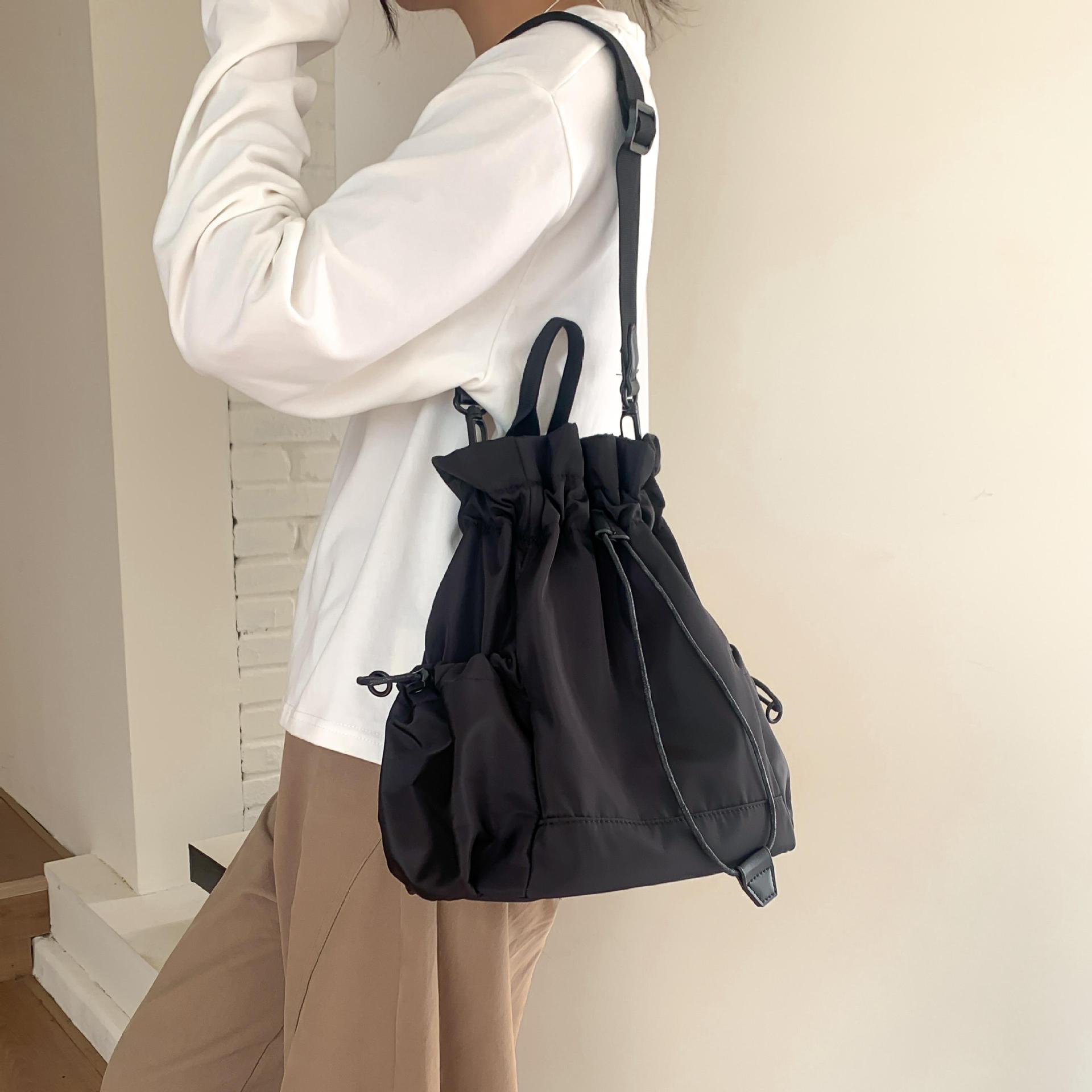 Multi-function Drawstring Buck - Canvas Backpack Casual recension och pris