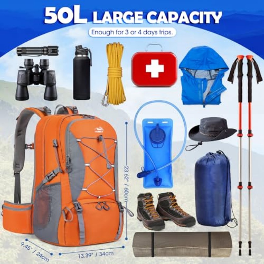 50L Hiking Backpack Waterproof - Hiking Backpack Waterproof recension och pris