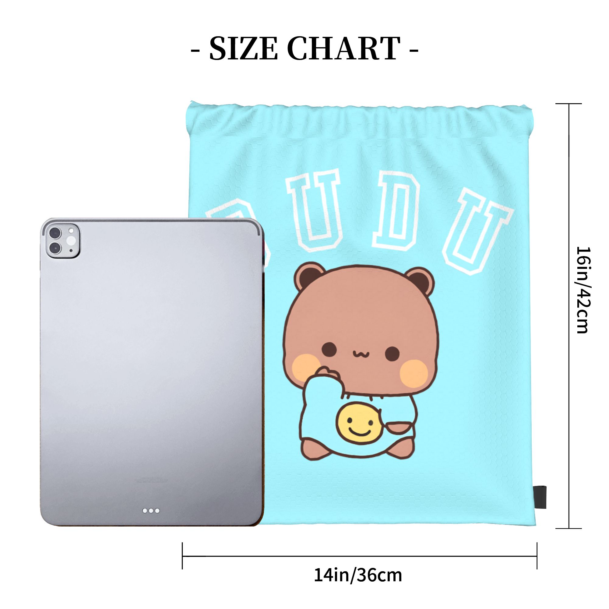 Bubu Dudu Cute Bear Drawstring - Drawstring Gym Bag recension och pris