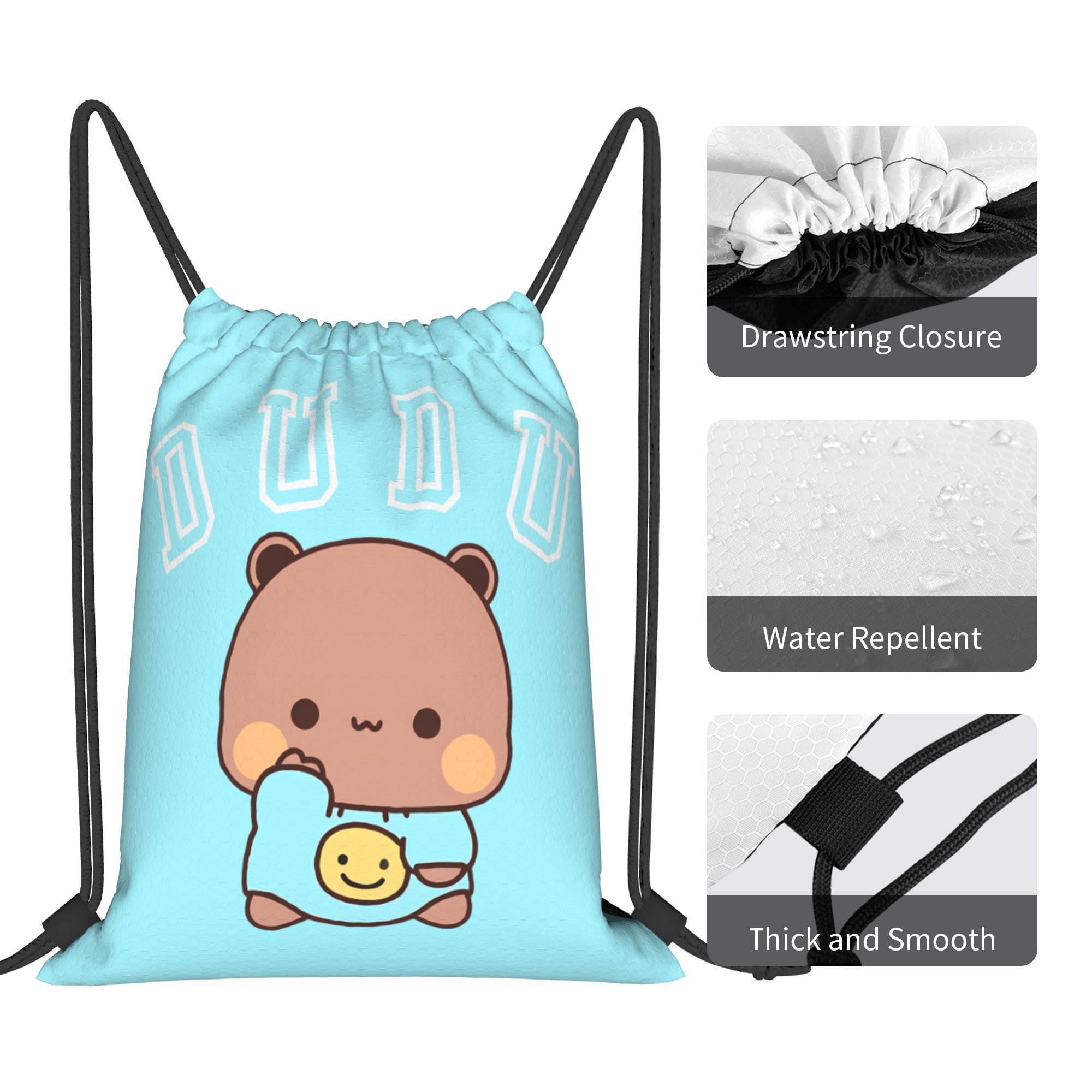 Bubu Dudu Cute Bear Drawstring - Drawstring Gym Bag recension och pris